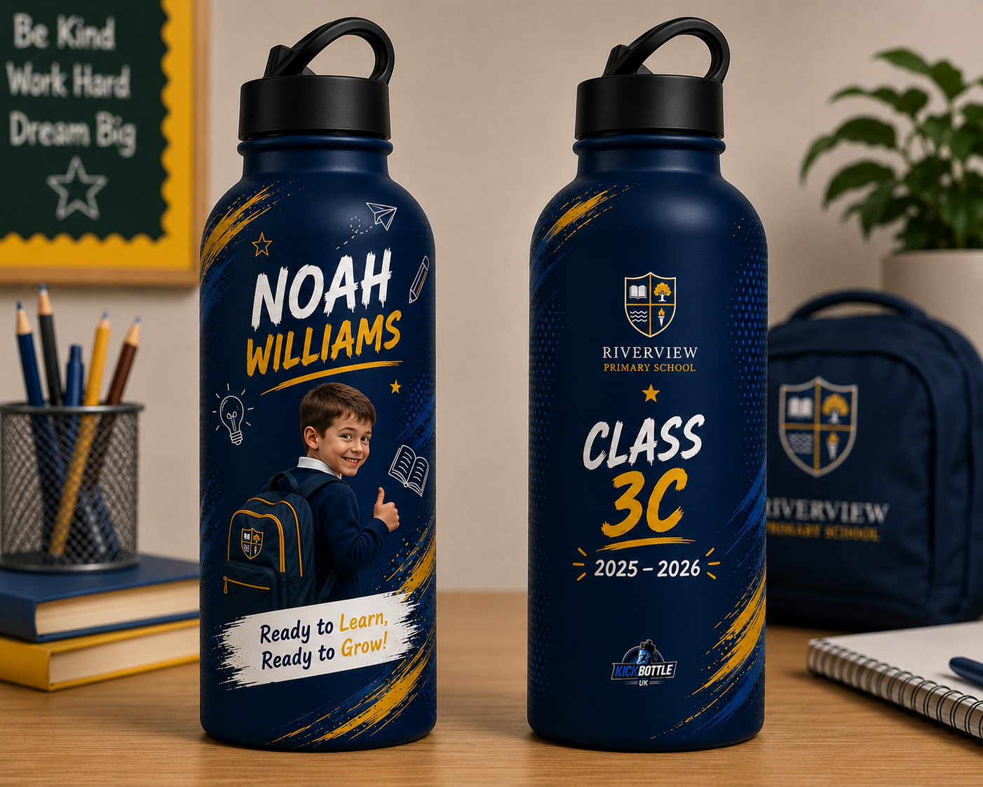 Personalised School Water Bottle